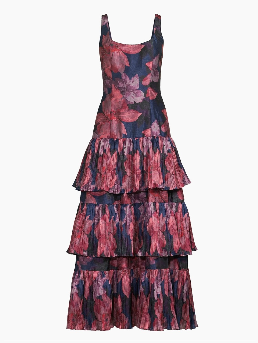 NWOT Hutch Navy Maxi Dress with Pink Floral Print